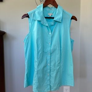 Talbots Aqua Button Down Shirt